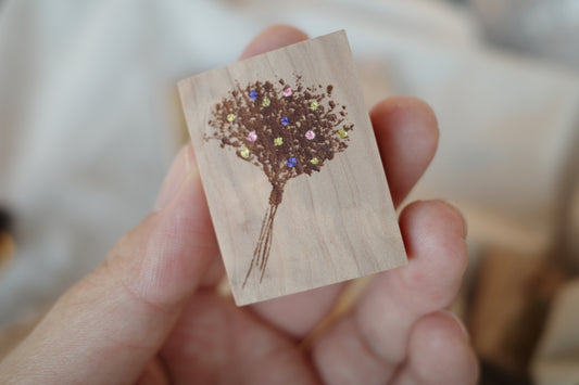 「微光花信」系列木質手帳印章