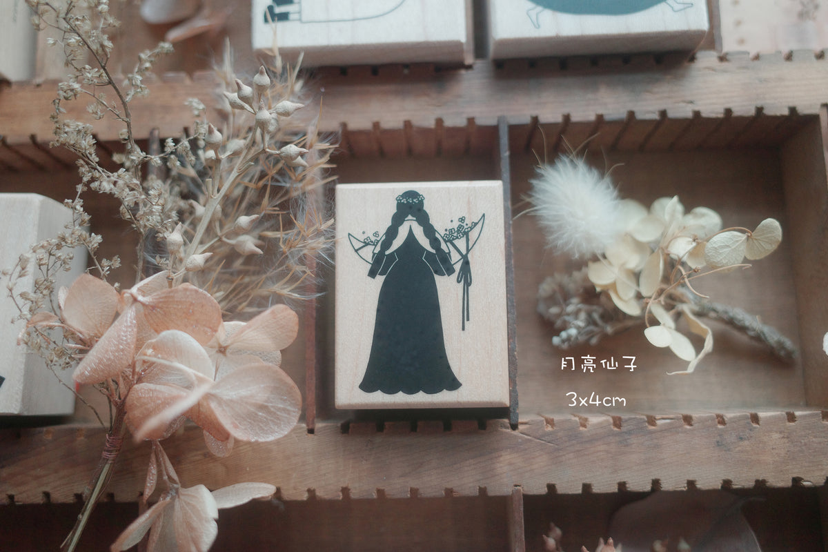 日本设计师合作款女孩手帐印章