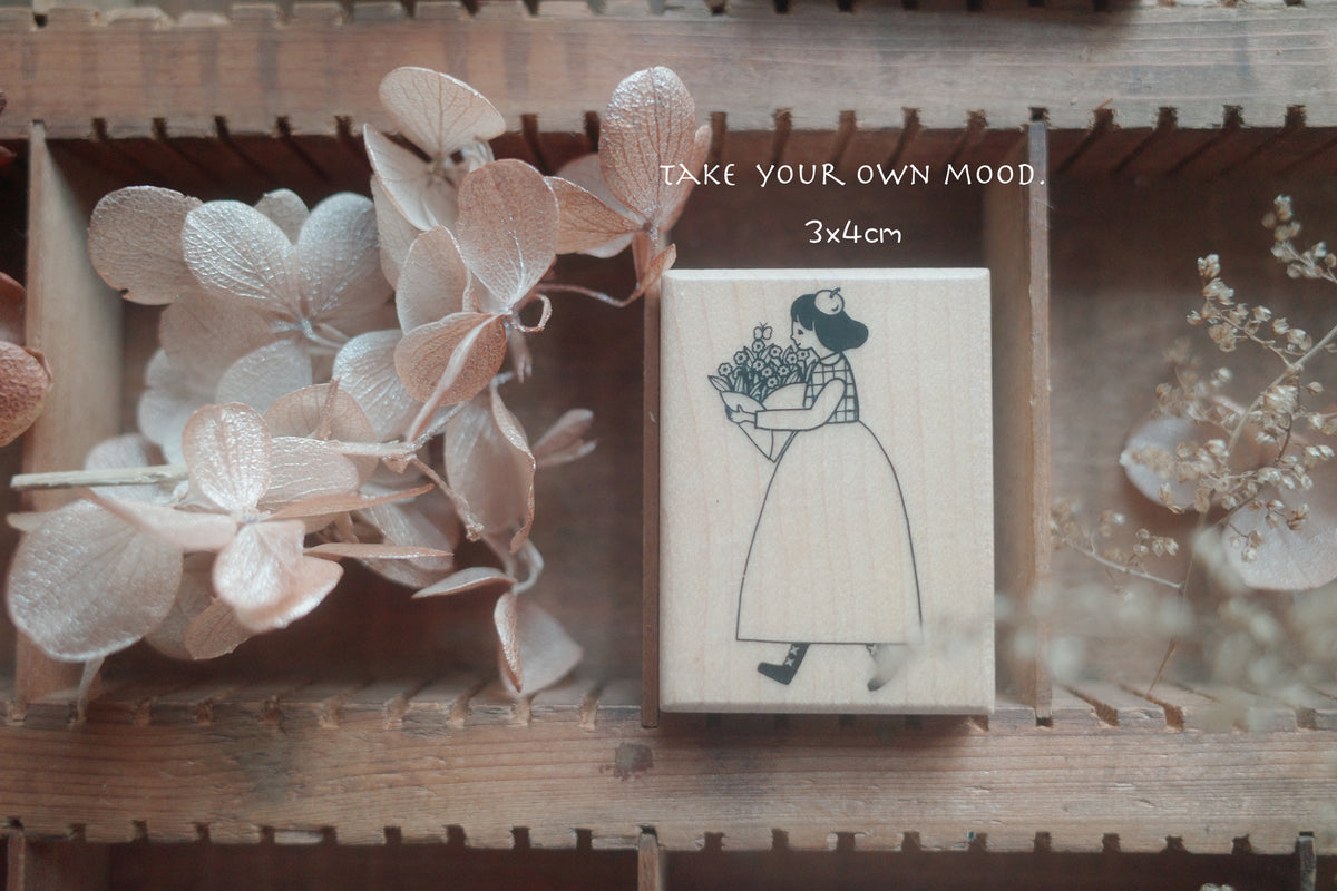 日本设计师合作款女孩手帐印章