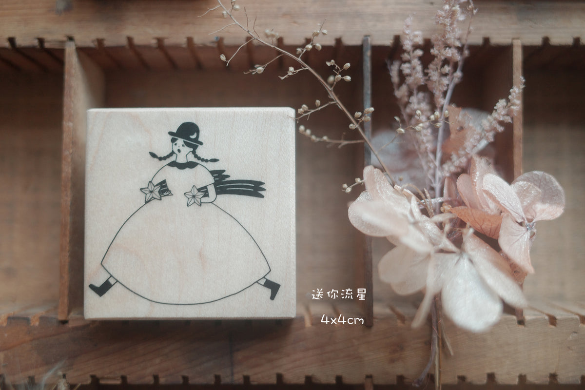 日本设计师合作款女孩手帐印章