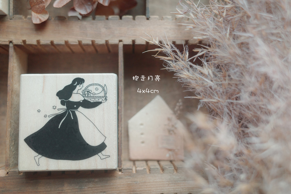 日本设计师合作款女孩手帐印章