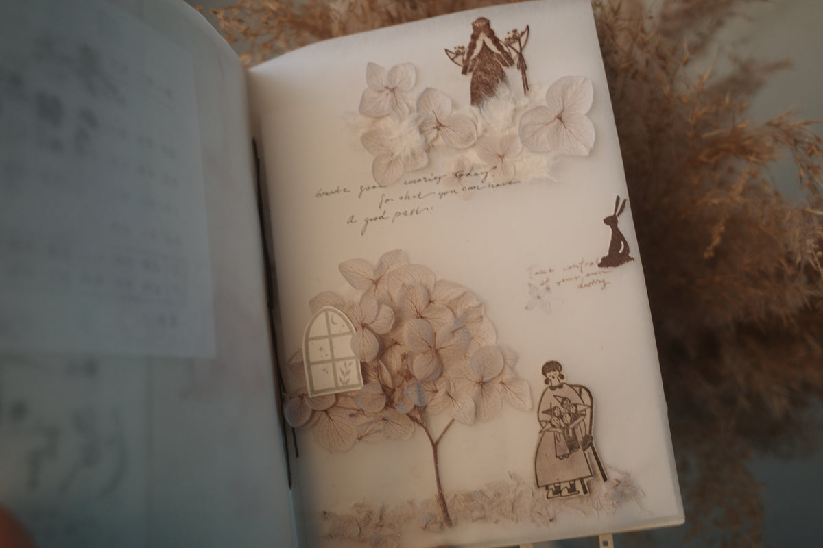 日本设计师合作款女孩手帐印章